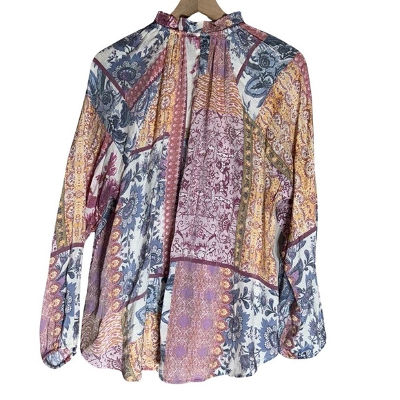 Lane Bryant Classic Long-Sleeve Ruffle Split-Neck Button-Down Shirt - Size 14/16 - Picture 7 of 10